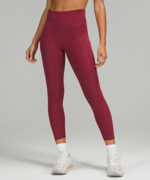 Leggins Lululemon Power Thru High-Rise Tight 25" Mujer Mulled Wine | 34918-HTGX