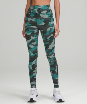 Leggins Lululemon Swift Speed HR Tight 28" Mujer Camuflados Turquesa Multicolor | 09821-JPBT