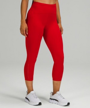 Leggins Lululemon Swift Speed High-Rise Crop 23" Mujer Rojos Oscuro | 62875-VPGM