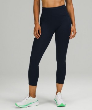 Leggins Lululemon Swift Speed High-Rise Crop 23" Mujer Azul Marino | 05194-QTHI