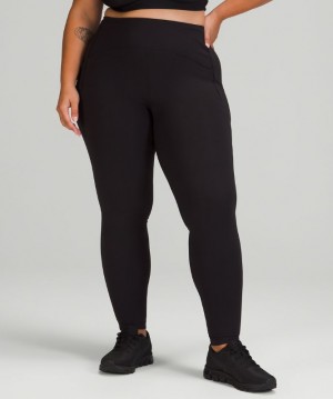 Leggins Lululemon Swift Speed High-Rise Tight 28" Brushed Luxtreme Mujer Negros | 61893-CFGZ