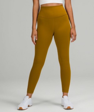 Leggins Lululemon Wunder Train High-Rise Tight 25" Mujer Dorados Marrom | 46907-RHQO