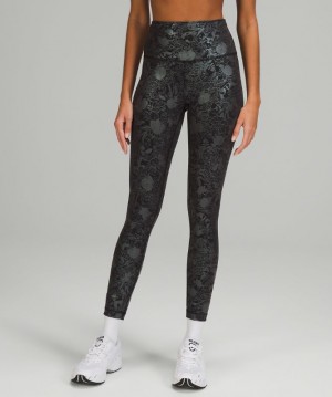 Leggins Lululemon Wunder Train High-Rise Tight 25" Foil Mujer Negros | 02468-TJDL