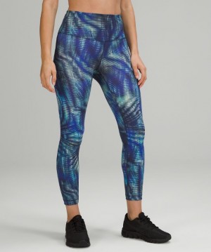 Leggins Lululemon Wunder Train High-Rise Tight 25" Foil Mujer Azules Multicolor | 06413-QSFZ