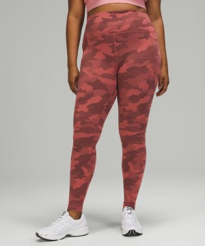 Leggins Lululemon Wunder Train High-Rise Tight 28" Mujer Camuflados Rosas Multicolor | 90148-COEM