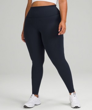 Leggins Lululemon Wunder Train High-Rise Tight 28" Mujer Azul Marino | 37964-CKQJ