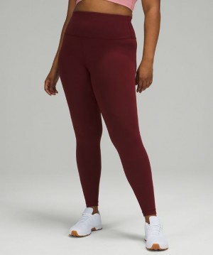 Leggins Lululemon Wunder Train High-Rise Tight 28" Mujer Rojos Vino | 52618-SPDR