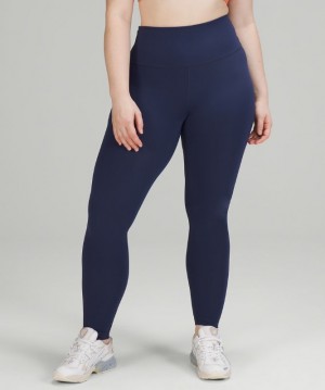 Leggins Lululemon Wunder Train High-Rise Tight 28" Mujer Night Sea | 01498-OICT