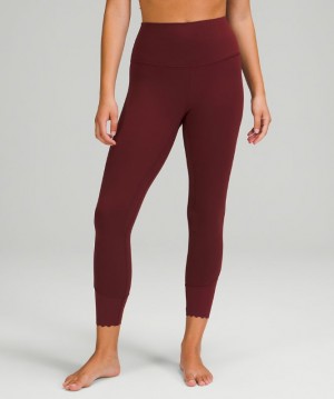 Leggins Lululemon lululemon Align 25" Scallop Mujer Rojos Vino | 73026-QFCK