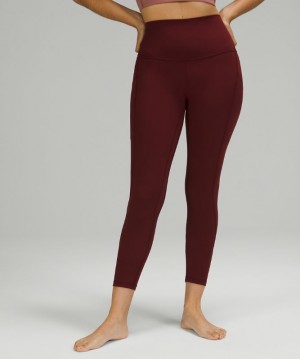 Leggins Lululemon lululemon Align™ High-Rise 25" Pockets Mujer Rojos Vino | 91760-HCJR