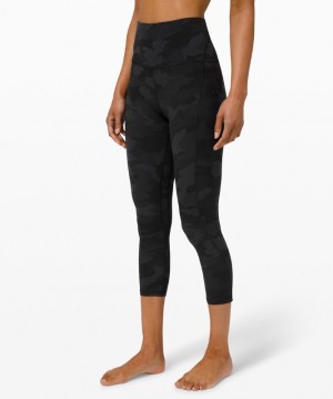 Leggins Lululemon lululemon Align™ High-Rise Crop with Pockets 23" Mujer Camuflados Negros Multicolor | 94038-LDPC