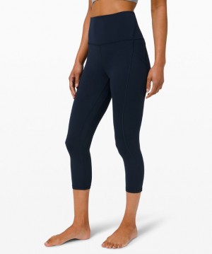 Leggins Lululemon lululemon Align™ High-Rise Crop with Pockets 23" Mujer Azul Marino | 35870-XLPG