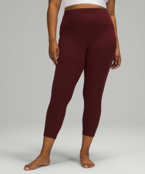 Leggins Lululemon lululemon Align™ High-Rise Crop with Pockets 23" Mujer Rojos Vino | 29017-ROTX