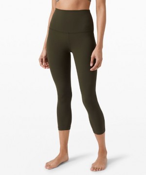 Leggins Lululemon lululemon Align™ Super High-Rise Crop 21" Mujer Verde Oliva Oscuro | 04867-XYML