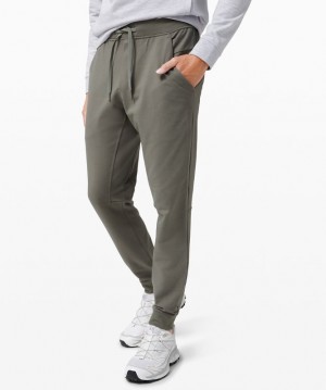 Pantalon Jogger Lululemon City Sweat Shorter Hombre Grises Verde Oliva | 87042-FSIH