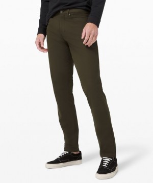 Pantalon Lululemon ABC Classic 34"L Hombre Verde Oliva Oscuro | 90234-JBNM