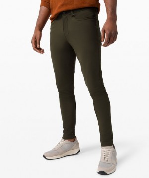 Pantalon Lululemon ABC Skinny-Fit 32" Warpstreme Online Only Hombre Verde Oliva Oscuro | 54036-NAHB