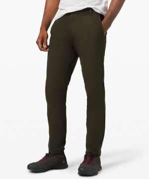 Pantalon Lululemon Commission Classic-Fit 30" Warpstreme Online Only Hombre Verde Oliva Oscuro | 47259-VPQF