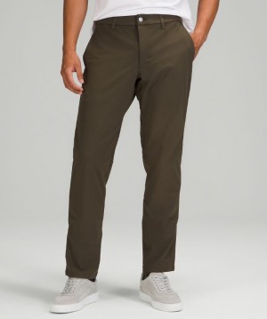 Pantalon Lululemon Commission Relaxed-Fit 34" Warpstreme Online Only Hombre Verde Oliva Oscuro | 63810-NTPO