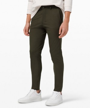 Pantalon Lululemon Commission Skinny-Fit 32" Warpstreme Hombre Verde Oliva Oscuro | 49561-JTOI