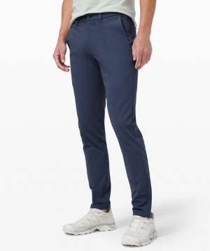 Pantalon Lululemon Commission Slim-Fit 37" Warpstreme Online Only Hombre Azules | 68971-UPRJ