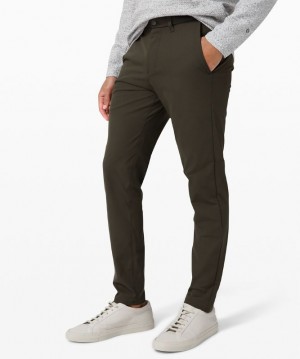 Pantalon Lululemon Commission Slim-Fit 37" Warpstreme Online Only Hombre Verde Oliva Oscuro | 40273-OANV