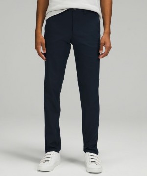 Pantalon Lululemon Commission Slim-Fit 37" Warpstreme Online Only Hombre Azul Marino | 90835-GUWL