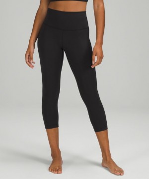 Pantalon Lululemon Wunder Under High-Rise Crop 21" Mujer Negros | 32456-UVXH