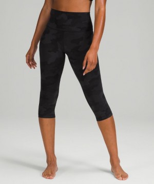 Pantalon Lululemon lululemon Align™ High-Rise Crop 17" Mujer Camuflados Negros Multicolor | 31694-KXVO