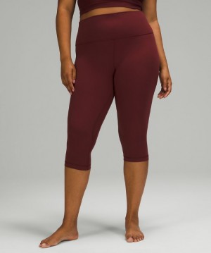 Pantalon Lululemon lululemon Align™ High-Rise Crop 17" Mujer Rojos Vino | 16450-SXKB