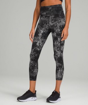 Pantalones Lululemon Base Pace High-Rise Crop 23" Mujer Grises Multicolor | 23178-EWFL