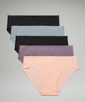 Ropa Interior Lululemon InvisiWear Bikini 5 Pack Mujer Negros Negros Lavanda Azules Rosas Blancos | 80695-AGQI