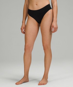 Ropa Interior Lululemon InvisiWear Cheeky Bikini Mujer Negros | 87219-SYCU