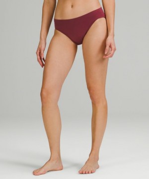 Ropa Interior Lululemon Seamless Mid-Rise Bikini Mujer Mulled Wine | 47236-SZPD