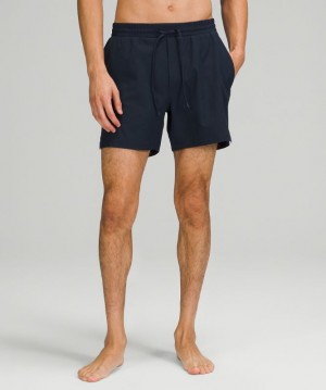 Ropa de Baño Lululemon Channel Cross Short 5" Hombre Azul Marino | 89761-DIRU