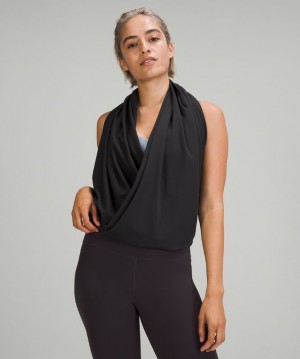 Scarves & Gloves Lululemon Customizable Snap Scarf Accessories Negros | 90315-ITFP