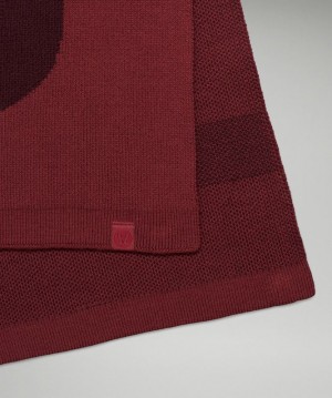 Scarves & Gloves Lululemon Wool-Blend Knit Logo Scarf Accessories Mulled Wine / Cassis | 19230-ZHPX