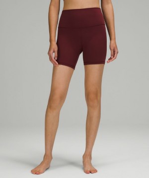 Short Lululemon Align HR Short 6" Mujer Rojos Vino | 23601-RWBT