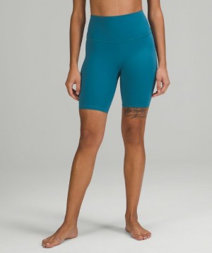 Short Lululemon Align HR Short 8" Mujer Azules | 24975-HUKJ