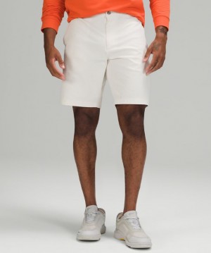 Short Lululemon Commission Classic-Fit Short 9" Warpstreme Hombre Blancos | 65049-RFSE