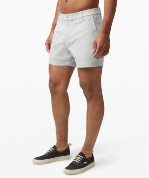 Short Lululemon Commission Classic Fit Short 5" Oxford Online Only Hombre Blancos Negros | 61875-CFUY