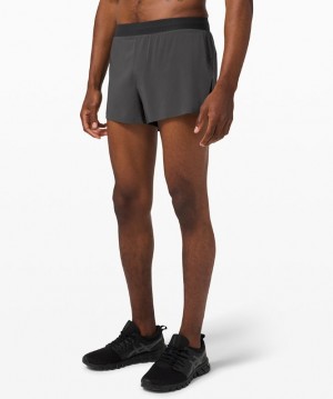 Short Lululemon Fast and Free Reflective Short 3" Hombre Grises Oscuro | 03174-GWJQ