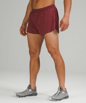 Short Lululemon Fast and Free Reflective Short 3" Hombre Mulled Wine | 45912-JYON