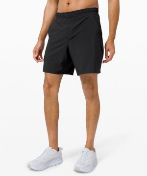 Short Lululemon Pace Breaker Short 7" New Liner Fit Hombre Negros | 35204-QVKZ