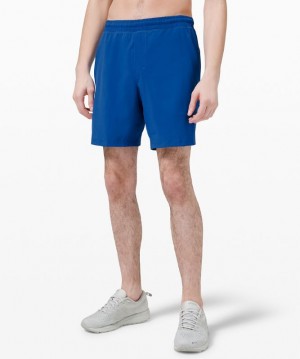 Short Lululemon Pace Breaker Short 7" New Liner Fit Hombre Azules | 73540-VDUJ