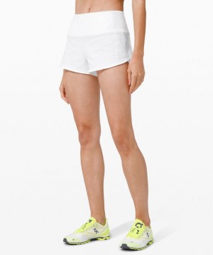 Short Lululemon Speed Up HR Short 2.5" Lined Mujer Blancos | 24038-WMFO