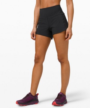 Short Lululemon Speed Up High-Rise Short 4" Lined Mujer Negros | 93152-UVWD