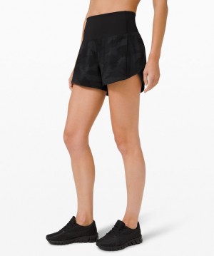 Short Lululemon Speed Up High-Rise Short 4" Lined Mujer Camuflados Negros Multicolor Negros | 73062-QNSY