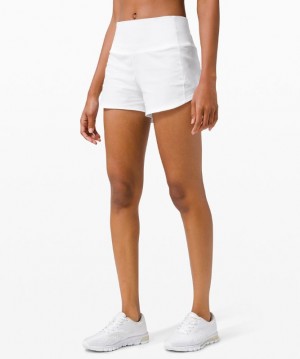 Short Lululemon Speed Up High-Rise Short 4" Lined Mujer Blancos | 52708-BEWK