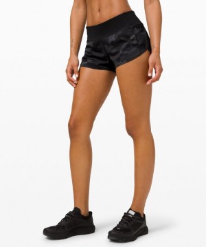 Short Lululemon Speed Up Low-Rise Lined Short 2.5" Mujer Camuflados Negros Multicolor Negros | 74186-BHPT